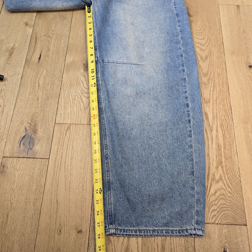 SONG Wide Leg High Rise Blue Muddy Wash Baggy Jeans Size 11 Or 30 - Picture 9 of 9